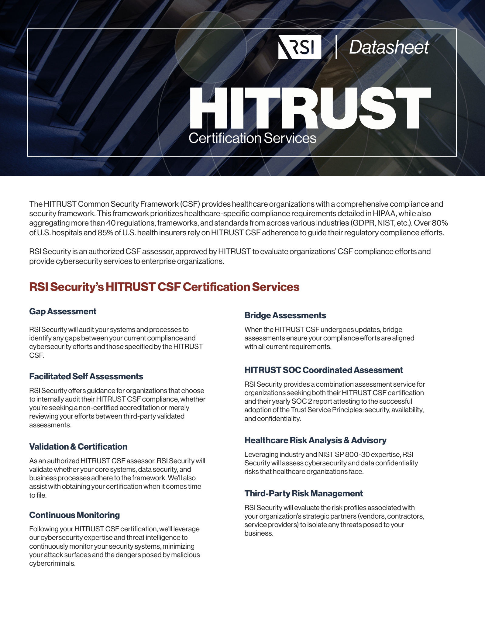 HITRUST_Datasheet Screenshot HITRUST Compliance Resources