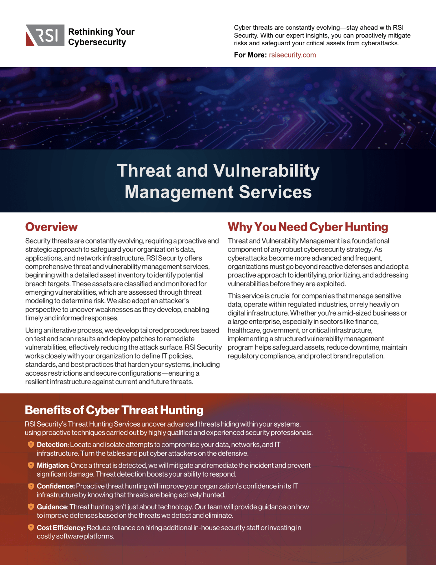 Threat and Vulnerability Management
